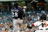 HOUSTON:  Prince Fielder #28 of the Milwaukee Brewers hits a three-run home run in the first inning off pitcher Brett Myers #39 of the Houston Astros at Minute Maid Park in Houston, Texas.  (Photo by Bob Levey/Getty Images)