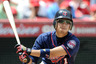ANAHEIM, CA - Tsuyoshi Nishioka #1 of the Minnesota Twins misses at the plate during the fifth inning against the Los Angeles Angels of Anaheim at Angel Stadium of Anaheim.  (Photo by Harry How/Getty Images)